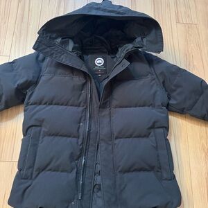 Canada Goose Macmillan Black Hooded Down Coat LARGE .